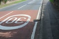 30mph sign on road surface Royalty Free Stock Photo