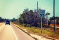 55 Mph speed limit road sign in Florida