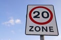 20mph speed sign Royalty Free Stock Photo