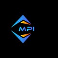 MPI abstract technology logo design on Black background. MPI creative initials letter logo concept