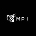 MPI credit repair accounting logo design on BLACK background. MPI creative initials Growth graph letter logo concept. MPI business