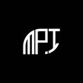 MPI letter logo design on black background. MPI creative initials letter logo concept. MPI letter design
