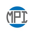 MPI letter logo design on white background. MPI creative initials circle logo concept. MPI letter design.MPI letter logo design on