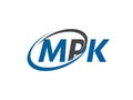 MPK letter creative modern elegant logo design Royalty Free Stock Photo