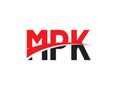 MPK Letter Initial Logo Design Royalty Free Stock Photo
