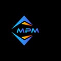 MPM abstract technology logo design on Black background. MPM creative initials letter logo concept Royalty Free Stock Photo