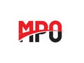 MPO Letter Initial Logo Design Royalty Free Stock Photo