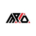 MPO triangle letter logo design with triangle shape. MPO triangle logo design monogram. MPO triangle vector logo template with red Royalty Free Stock Photo