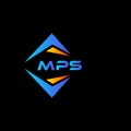 MPS abstract technology logo design on Black background. MPS creative initials letter logo concept Royalty Free Stock Photo