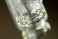 Mpty glass medicine vial closeup macro photo