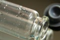 Mpty glass medicine vial closeup macro photo