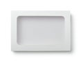 Ãâ¢mpty white paper box with transparent window