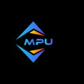 MPU abstract technology logo design on Black background. MPU creative initials letter logo concept Royalty Free Stock Photo