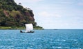 Fishing boat sails on Lake Tanganyika