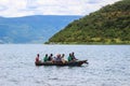 Fishing boat sails on Lake Tanganyika