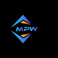 MPW abstract technology logo design on Black background. MPW creative initials letter logo concept Royalty Free Stock Photo