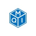 MQI letter logo design on black background. MQI creative initials letter logo concept. MQI letter design