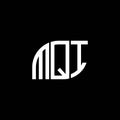 MQI letter logo design on black background. MQI creative initials letter logo concept. MQI letter design.MQI letter logo design on