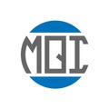 MQI letter logo design on white background. MQI creative initials circle logo concept. MQI letter design