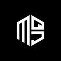 MQJ logo MQJ icon MQJ monogram MQJ letter minimalist Circle flat Unique modern abstract logo design Royalty Free Stock Photo