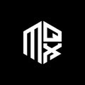 MQX logo MQX icon MQX monogram MQX letter minimalist Circle flat Unique modern abstract logo design Royalty Free Stock Photo