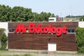 Mr. Bricolage logo on a building