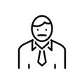 Black line icon for Mr, fellow and man