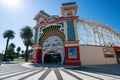 1912 Mr Moon face entry of Luna Park an historic amusement park in St Kilda Melbourne Victoria Australia