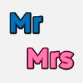 Mr. Mrs. Couple t shirts vector design