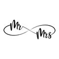 Mr. and Mrs. - `love` in infinity shape