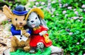 Mr and Mrs Rabbit Garden Ornament