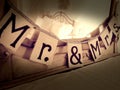 Mr. And Mrs. Wedding Banner Royalty Free Stock Photo