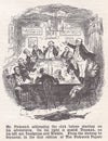 Vintage illustration of Mr Pickwick addressing the club. Royalty Free Stock Photo