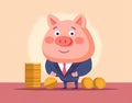 Mr Piggy Bank Money Concept