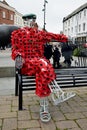 Mr Poppy Man Sculpture, Hereford High Town, Herefordshire