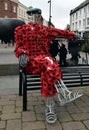 Mr Poppy Man Sculpture, Hereford High Town, Herefordshire