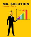 Mr solution. Expert. Financial consultant Royalty Free Stock Photo