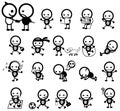 Mr. Surly expression and activity icon collection set