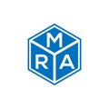 MRA letter logo design on black background. MRA creative initials letter logo concept. MRA letter design.MRA letter logo design on