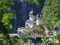 Mraconia Monastery in Romania, on the shore of Danube