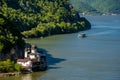 Mraconia monastery on Romanian side of Danube river Djerdap gorge Royalty Free Stock Photo