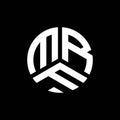 MRF letter logo design on black background. MRF creative initials letter logo concept. MRF letter design Royalty Free Stock Photo