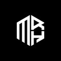 .MRH logo MRH icon MRH monogram MRH letter minimalist Circle flat Unique modern abstract logo design Royalty Free Stock Photo