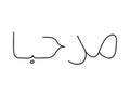 Mrhban write calligraphy word, continuous line drawing. Greeting, hello on Arab language. Vector