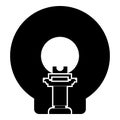 MRI diagnostic icon black color fill illustration