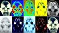 Mri face colorful collage