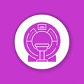 MRI machine scan device in hospital color glyph icon. Diagnosis of dementia. Royalty Free Stock Photo