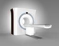 MRI( magnetic resonance imaging) scanner isolated on gray background Royalty Free Stock Photo