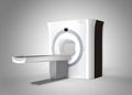 MRI( magnetic resonance imaging) scanner isolated on gray background