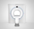 MRI( magnetic resonance imaging) scanner isolated on gray background
